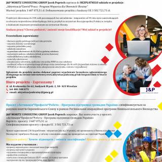 „Aktywizacja*Zawód*Praca - Program Wsparcia dla Obywateli Ukrainy” - zaproszenie do udziału w projekcie